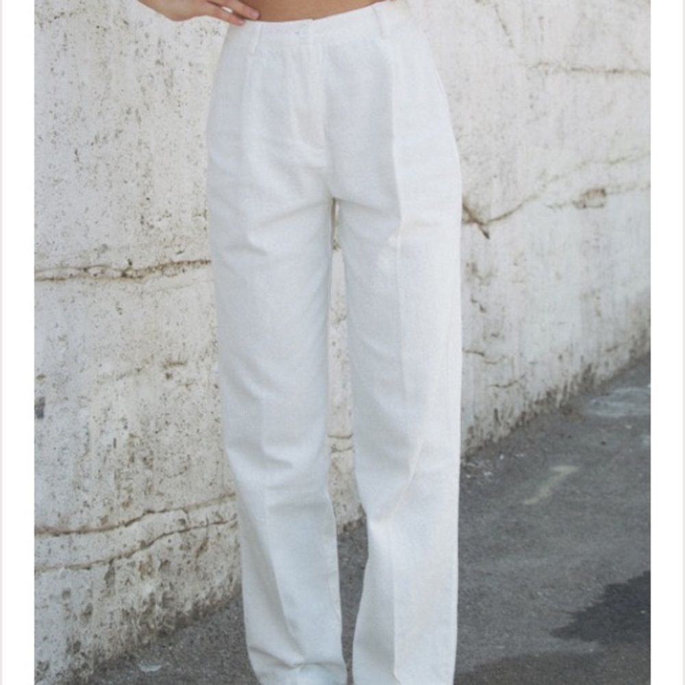 Brandy Melville White/Cream Tilden Pants